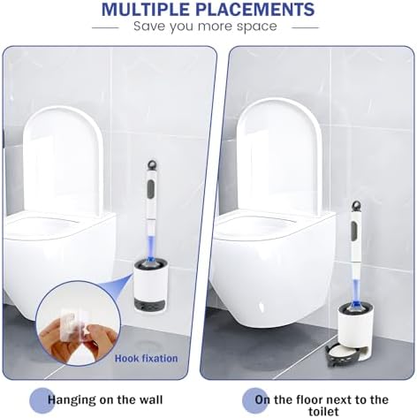 ZFLYCANP Toilet Brush Set with Detergent Dispenser 1