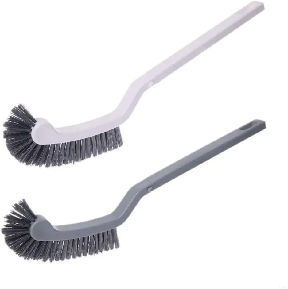 2pcs Toilet Cleaning Brush - Long Handle Curved for Bathroom