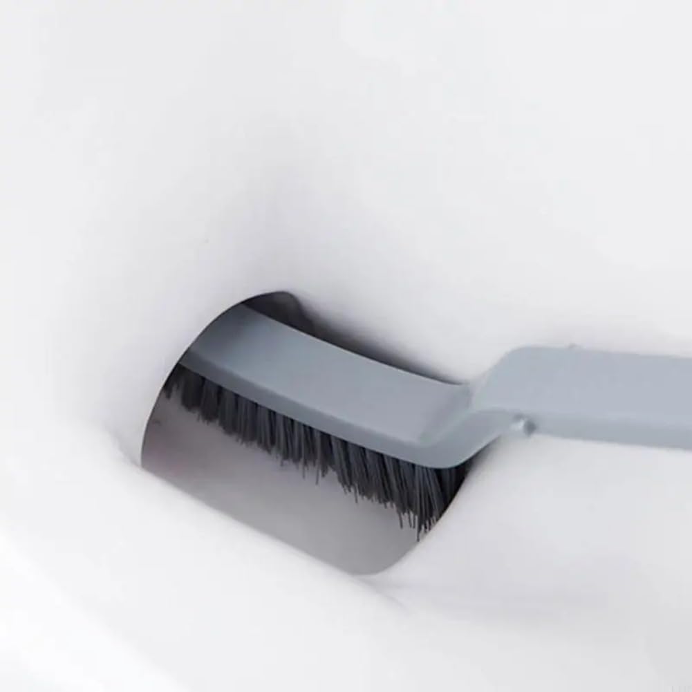 2pcs Toilet Cleaning Brush - Long Handle Curved for Bathroom