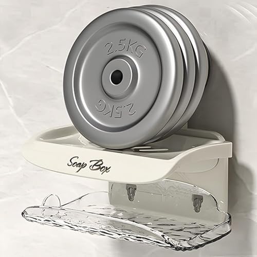 Double Layer Suction Soap Dish for Shower Wall Mount