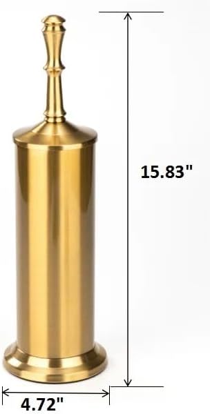 JV Textiles Aged Brass Toilet Brush Set 1