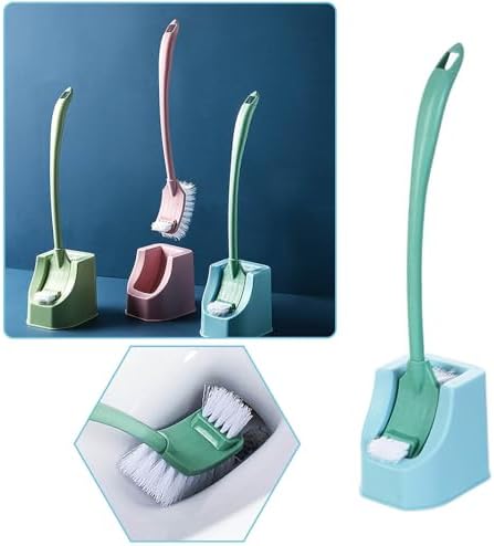 Silicone Toilet Brush with Holder - Green 1