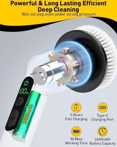 Electric Spin Scrubber with IPX7 Waterproof 3 Speeds