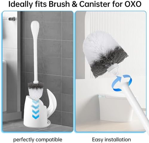 2 Pack Toilet Brush Replacement Heads for OXO Only