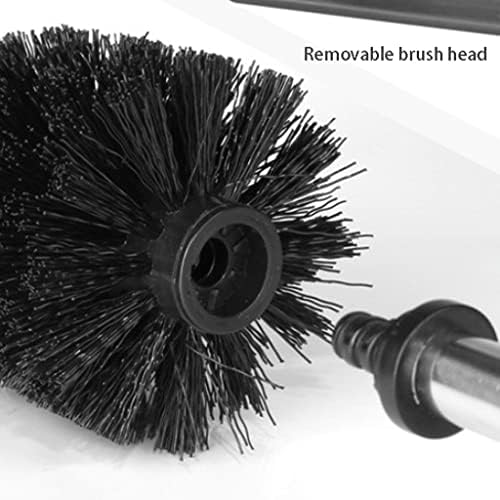 SYXL Toilet Brush with Holder Set Heavy Duty Cleaning Black