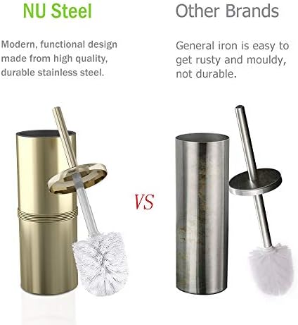 Nu Steel TBH-JW-17 Slim Compact Toilet Brush with Holder