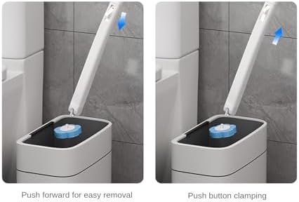Disposable Toilet Brush Holder Set with Refills Pink