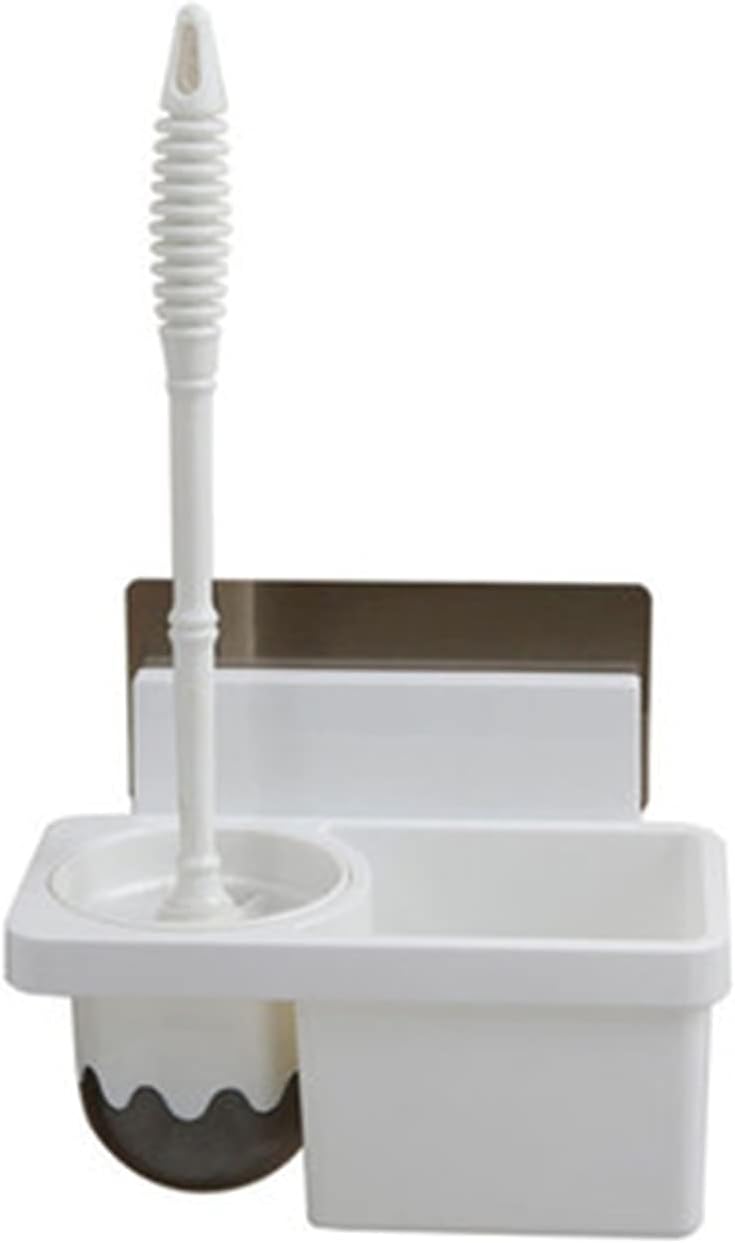 WSYTY Toilet Brush Set with Wall-Mounted Holder and Drip Tray
