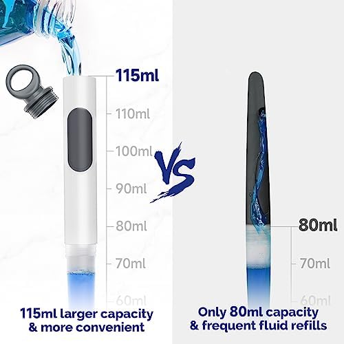 Hamitor Toilet Brush Holder Set with Silicone Brush and Refillable Handle