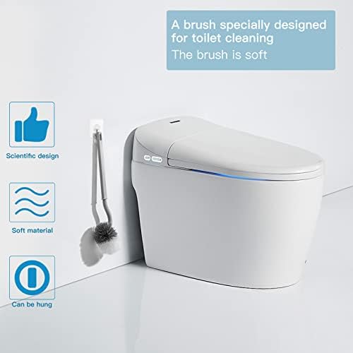 WOBEVB 2Pcs Curved Toilet Bowl Brush with Hooks Green