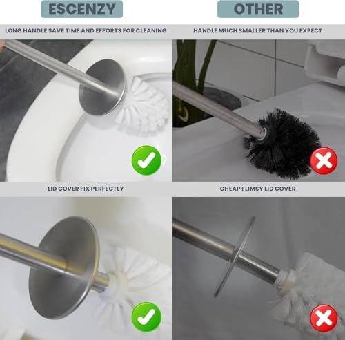 Modern Toilet Brush and Holder Set Black Gold 1