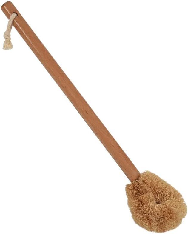 HUFFA Toilet Bowl Brush with Coconut Fiber Head and Beechwood Handle