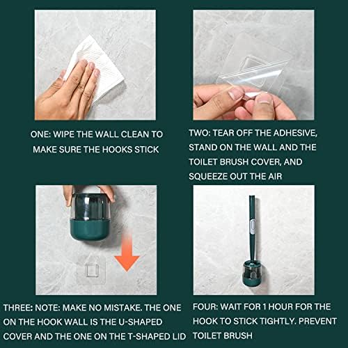 XINYAOAMAZ Wall Hanging Toilet Brush Set with Liquid Storage