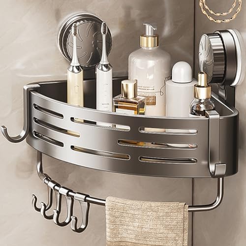 FINLALO Suction Cup Shower Caddy Wall Mount