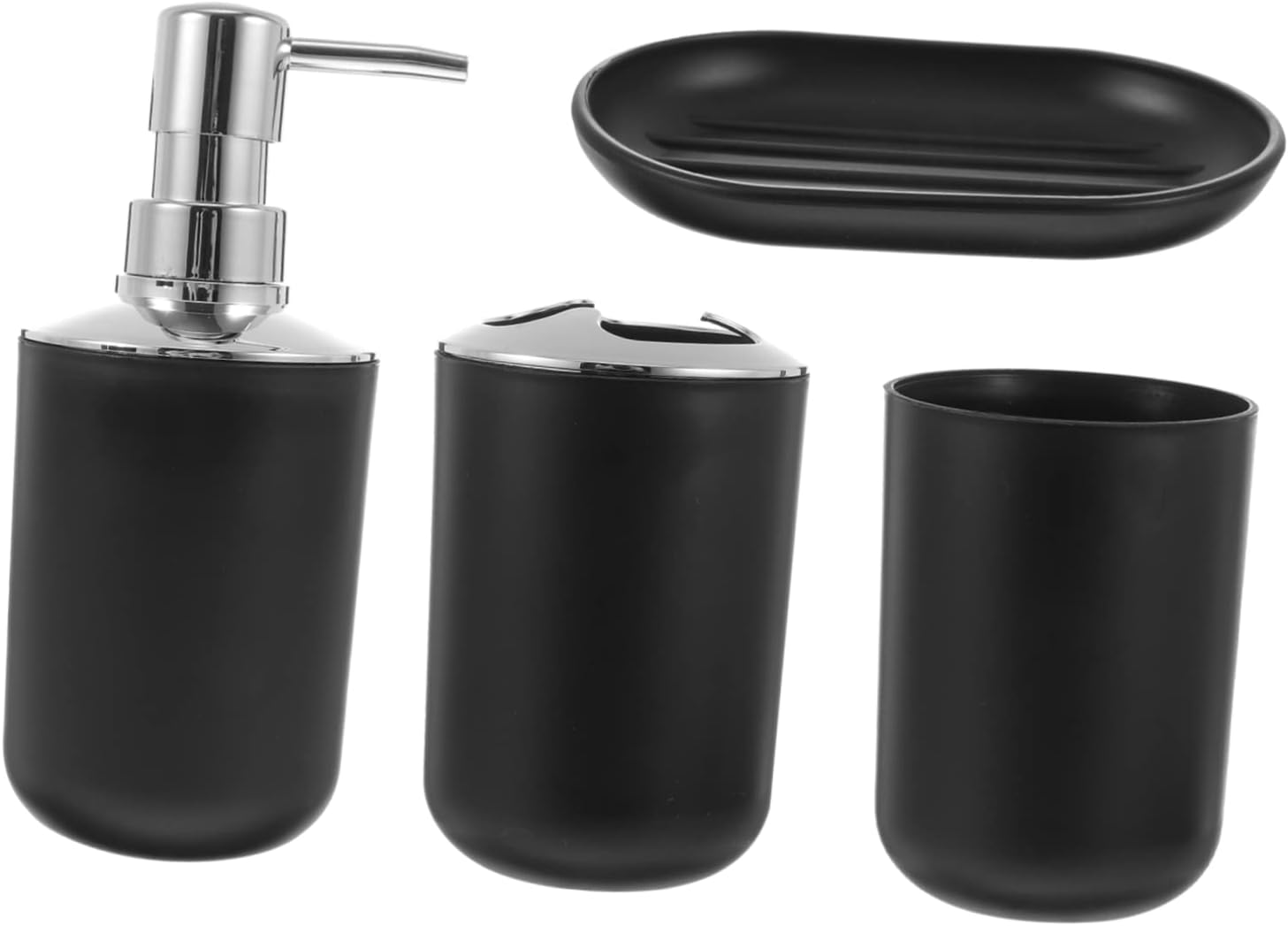 Veemoon Elegant Black Bathroom Accessories Set