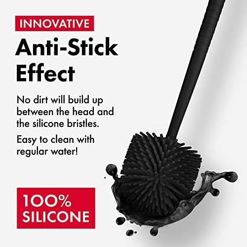 Tyroler Bright Tools Toilet Brush Set - Black