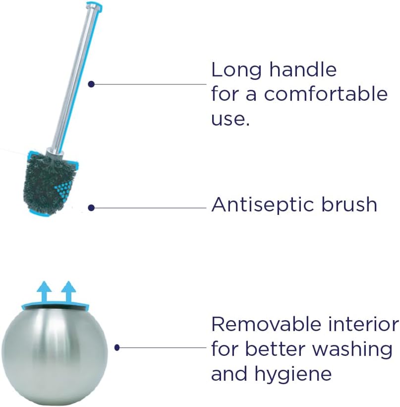 TRIO HOME Toilet Brush and Holder 2 Pack 1