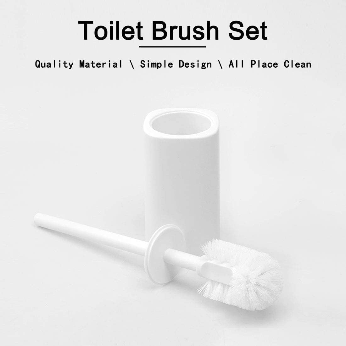 Plastic Toilet Brush with Holder for Space-Saving Deep Cleaning