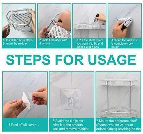 FINANCIALLY LIT LKOP 2 Tiers Corner Shower Caddy