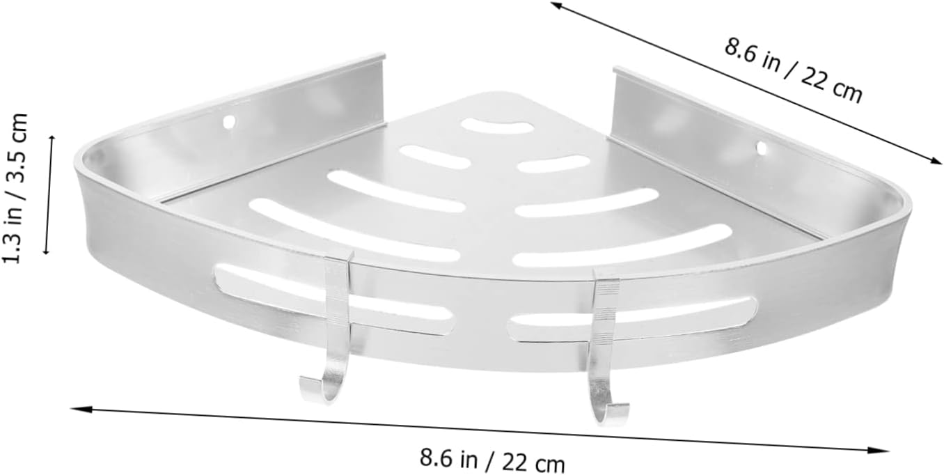 Zerodeko 2-Tier Aluminum Shower Organizer with Hooks