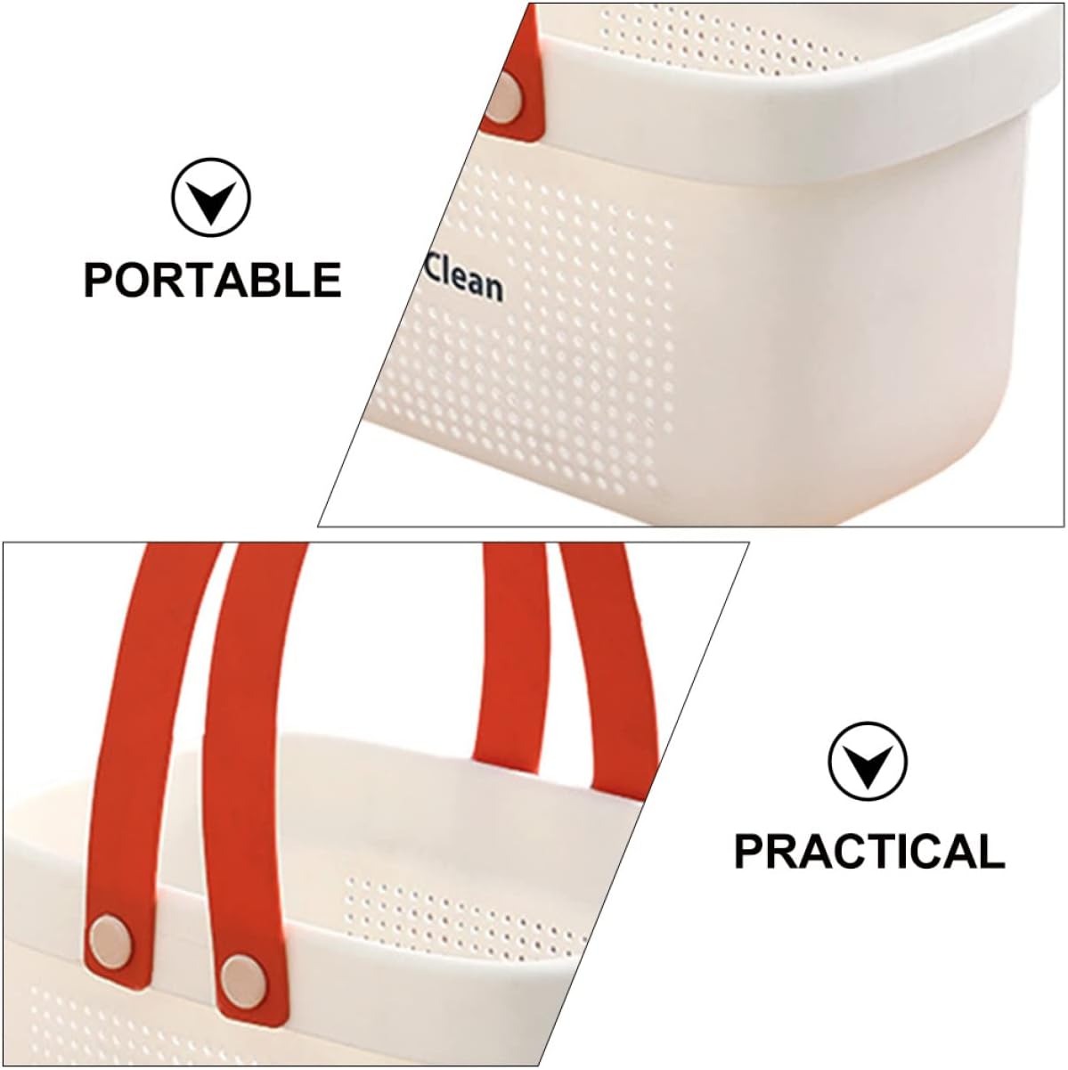ABOOFAN Portable Shower Towel Basket with Handle 1