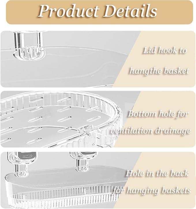 Firmstaunch Suction Cup Storage Rack for Bathroom and Kitchen