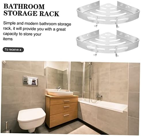 Zerodeko 2-Tier Aluminum Shower Organizer with Hooks