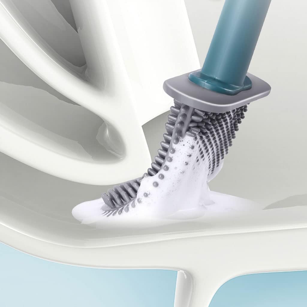 RUVOO Toilet Brush and Holder with Long Handle White 1638cm