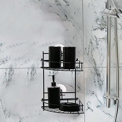 FINANCIALLY LIT LKOP 2 Shelf Metal Shower Corner Organizer