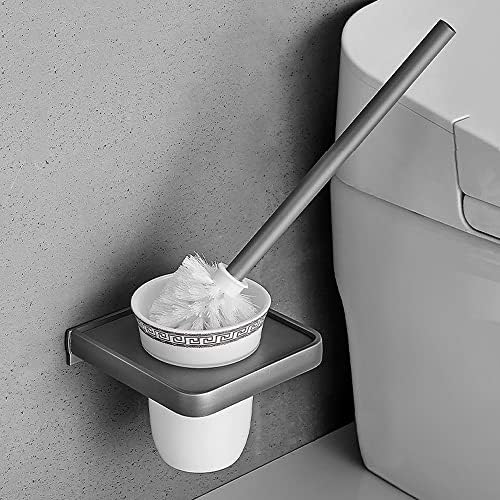 YIORYO Toilet Brush Set with Holder - Modern Durable