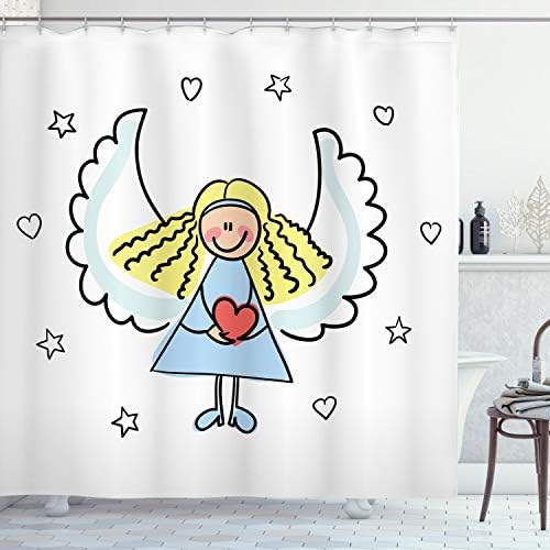 Ambesonne Xmas Shower Curtain with 12 Hooks
