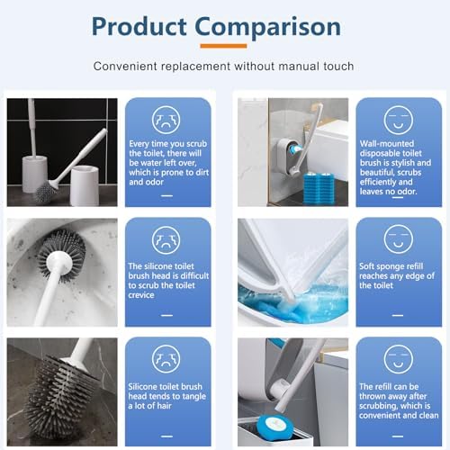 Hisucbetter 32 Refill Toilet Brush Set