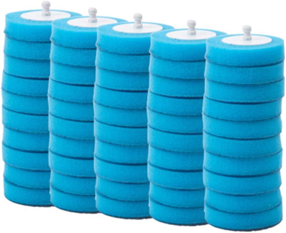 Leying Disposable Toilet Wand Brush Kit with 50 Brush Heads