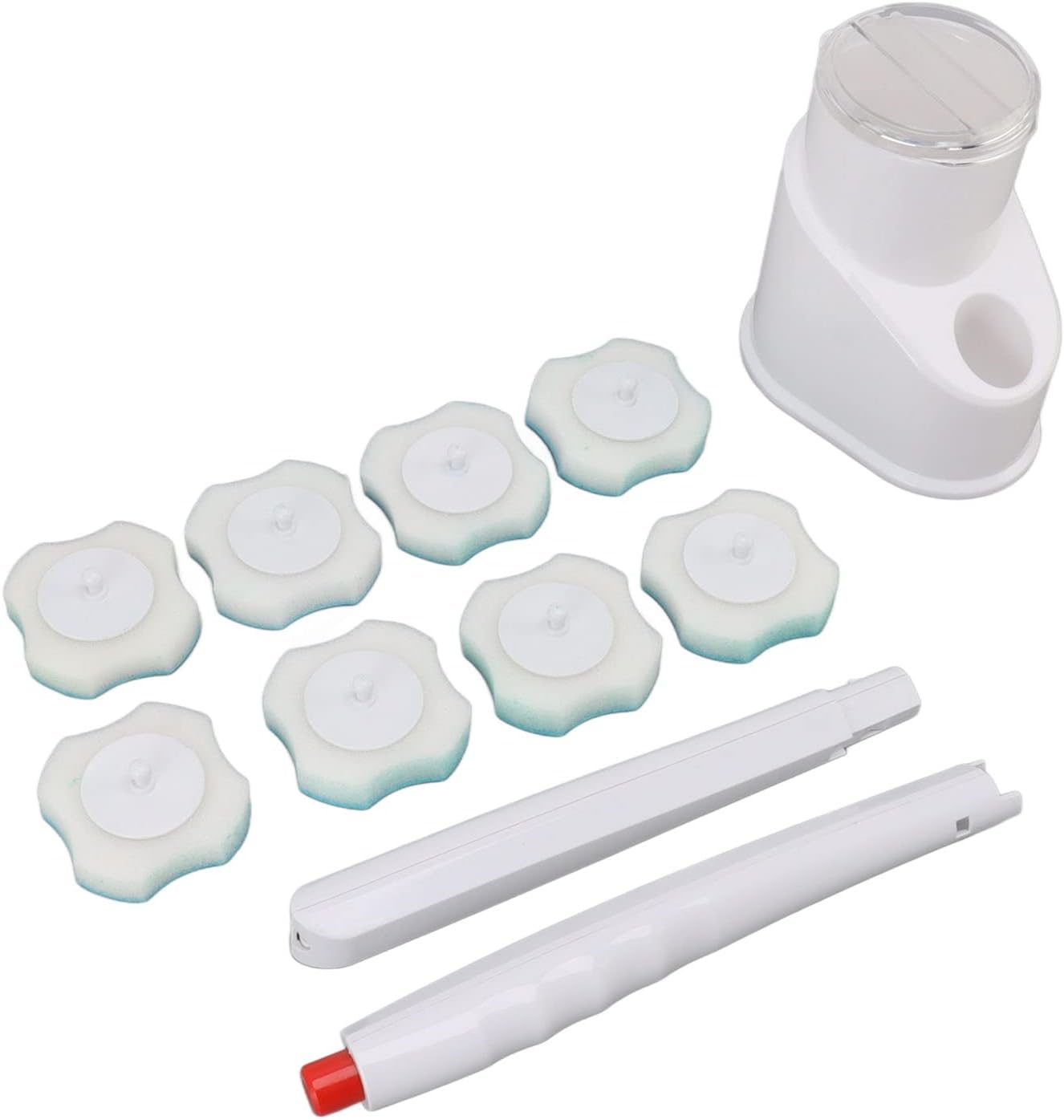 Qinlorgo Toilet Brush Set with Holder and Cleaning Liquid 1