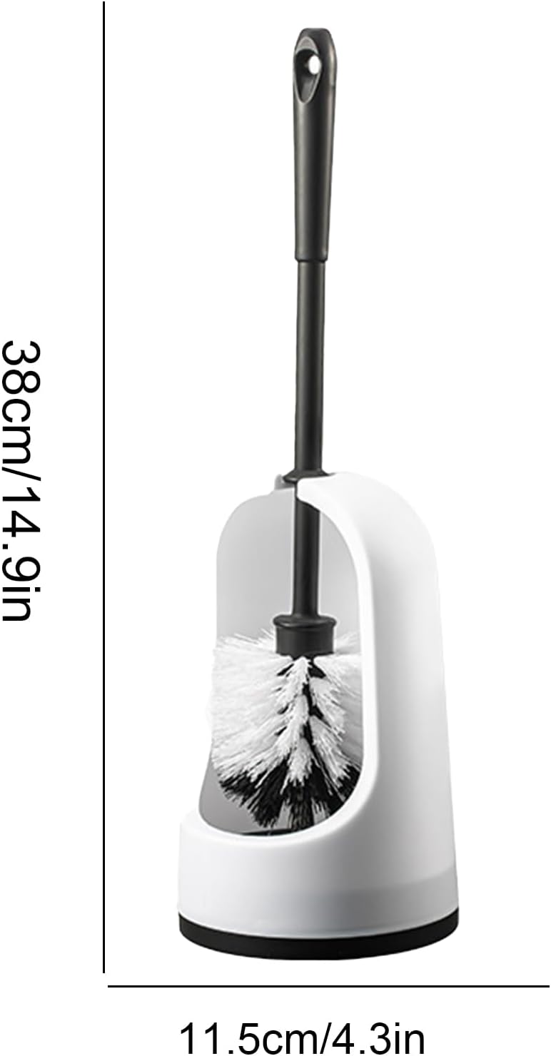Vansza Toilet Brush Set with Long Handle and Drip-Proof Holder 1