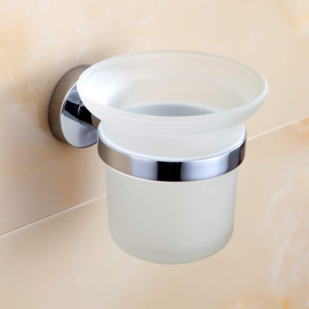 LUDSUY Stainless Steel Toilet Brush Holder Set