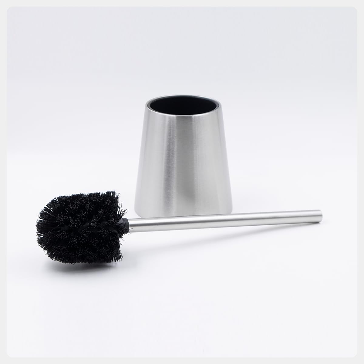 Eviva Toilet Brush and Holder Stainless Steel 1