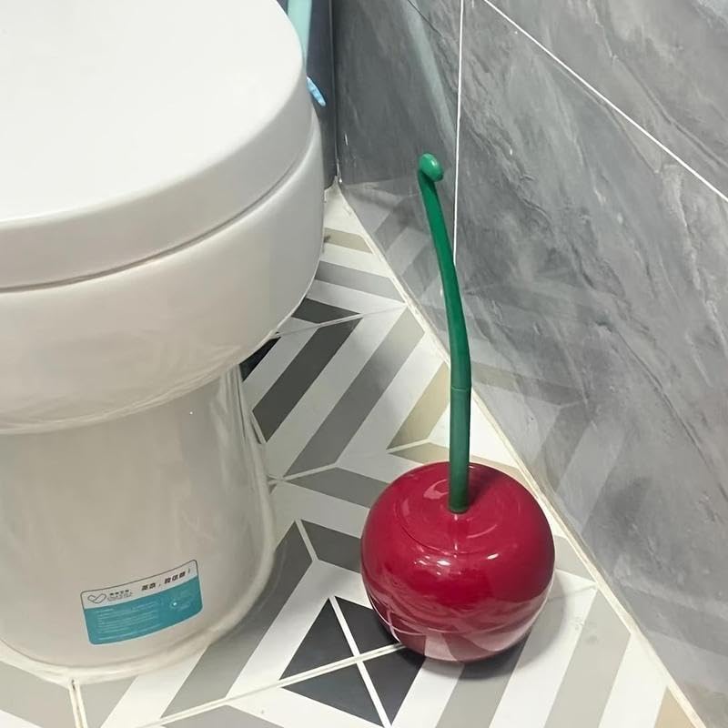 Cherry Shaped Toilet Brush with Holder Durable