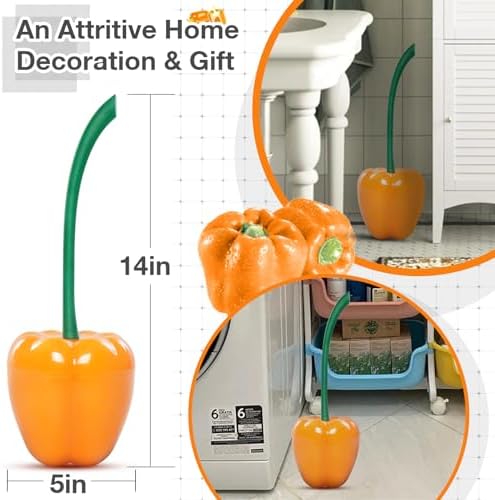 ADNIKIA Bell Pepper Toilet Brush with Holder