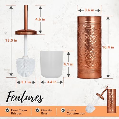 Autumn Alley Copper Toilet Bowl Brush with Holder