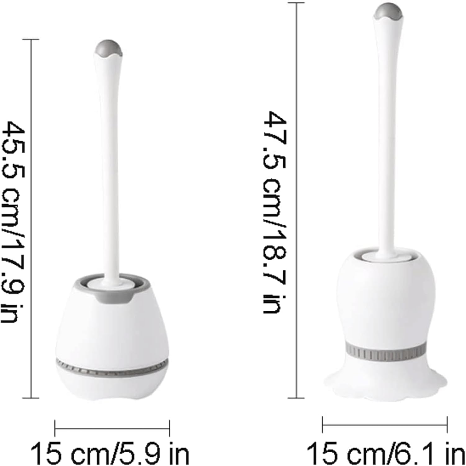 Floor-Standing Toilet Brush with Holder Style A-White