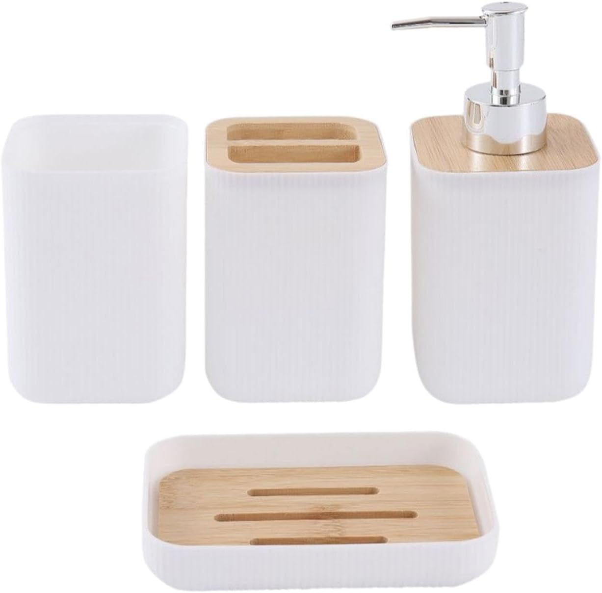 4X Bath Essential Organizer Keep Tidy Bathroom Set