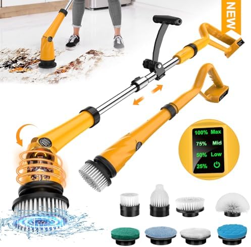 Denqir 1500 RPM Electric Spin Scrubber for Dewalt 20V Battery