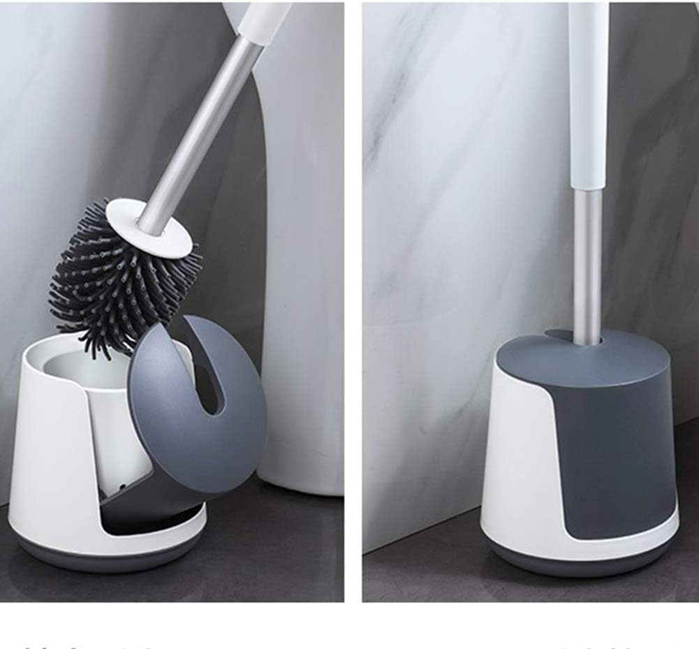 Leying Toilet Brush with Auto Open Close Holder