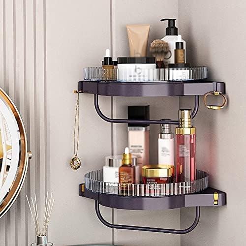 ANNBKA Purple 1-Layer Rotating Shower Caddy