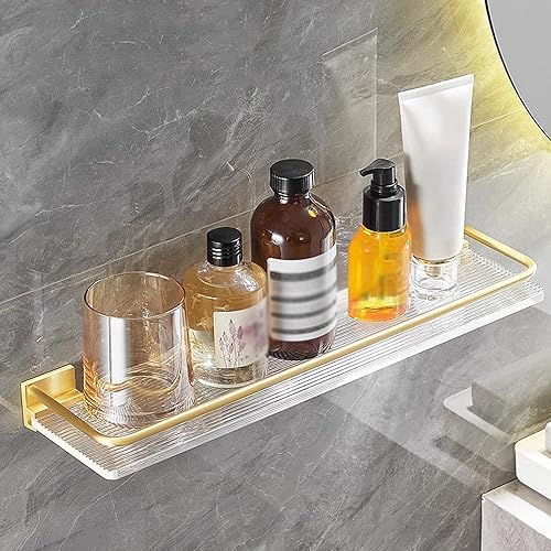 ANNBKA Wall Mount Shower Caddy with Floating Shelf - 30cm