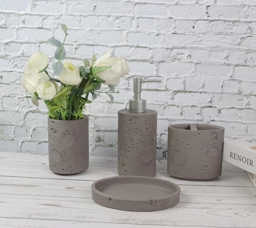 Hymmah Meteorites Bathroom Accessories Set 4 Pcs Resin