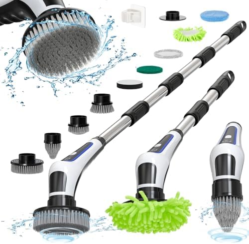 Elegoro Electric Spin Scrubber with 3 Speeds and 9 Brush Heads