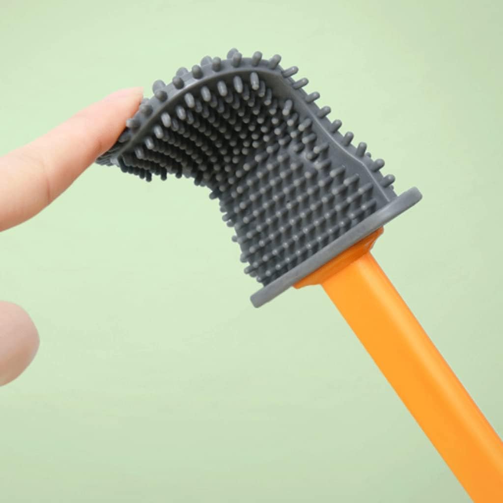 SUREK Soft Seashell Toilet Brush with Silicone Bristles