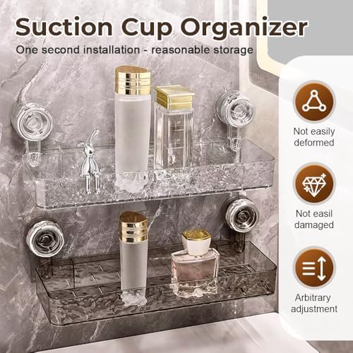 Foxiod Suction Cup Shower Caddy Black 1 PCS